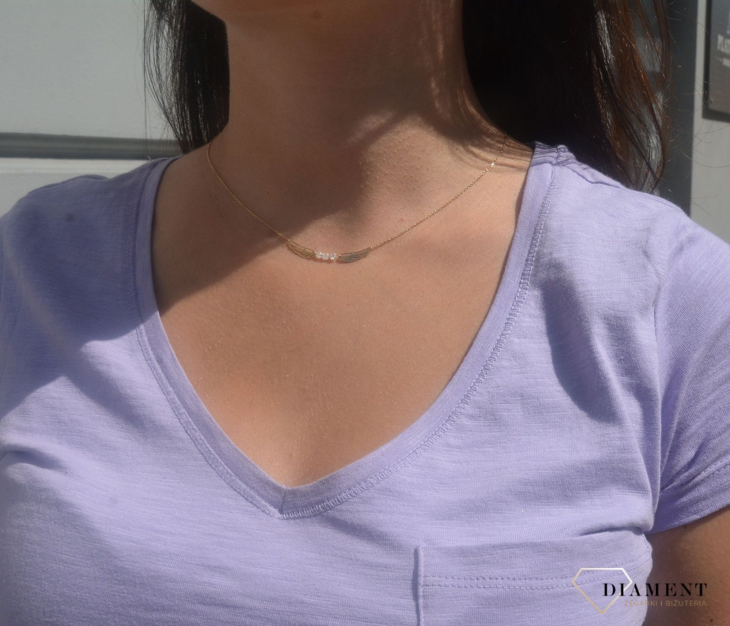 Naszyjnik złoty celebrytka 585 skrzydła i cyrkonia NA 2094.jpg